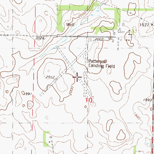 Topographic Map of Patterson Hereford Ranch Landing Field (historical), ND