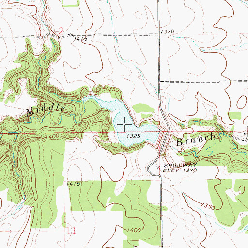 Topographic Map of Lake Charlie, ND