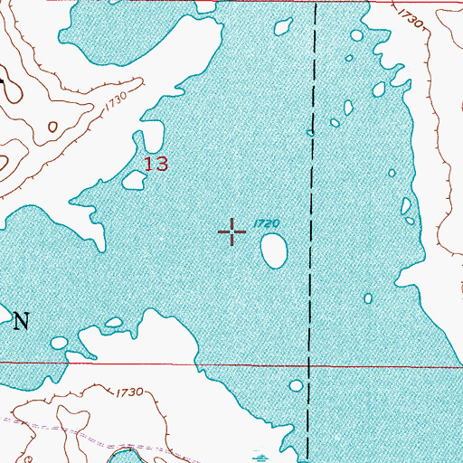 Topographic Map of Mud Lake, ND