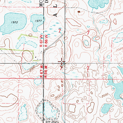 Topographic Map of Coteau du Missouri, ND