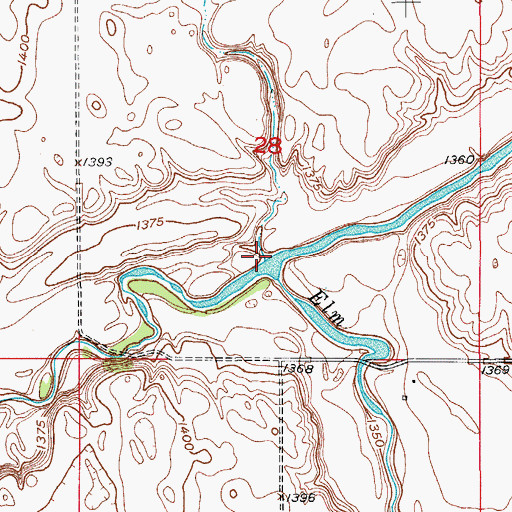Topographic Map of Maple River, SD