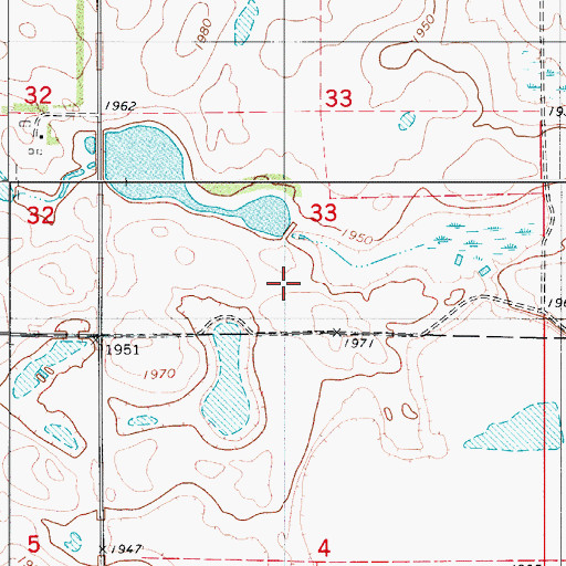 Topographic Map of Swede Dam, ND