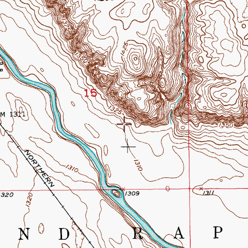 Topographic Map of Schmidt Dam, ND