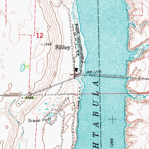 Topographic Map of Ashtabula (historical), ND