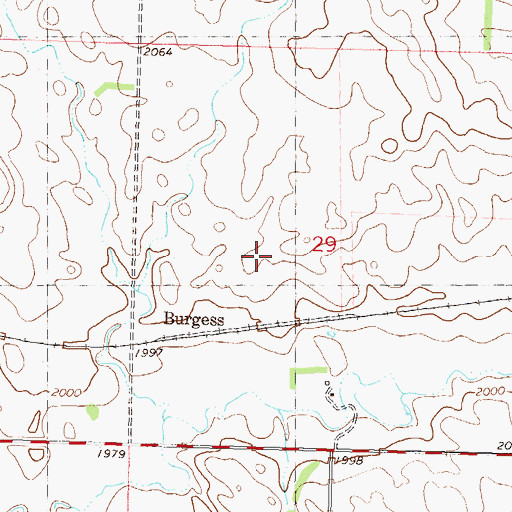 Topographic Map of Burgess, ND