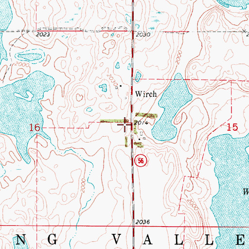 Topographic Map of Wirch, ND