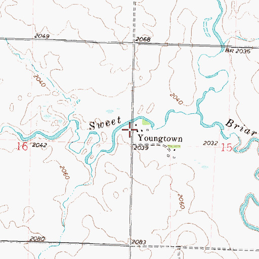 Topographic Map of Youngtown, ND