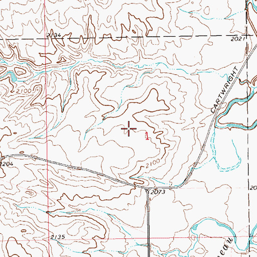 Topographic Map of Jacobson Flowing Water Well, ND