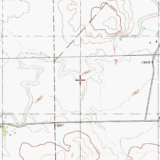 Topographic Map of Porcupine Coulee, ND