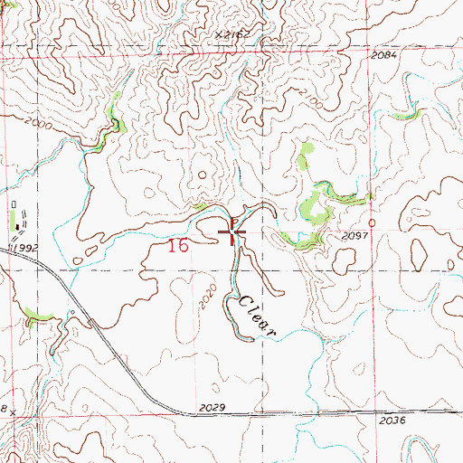 Topographic Map of Bartall Creek, ND