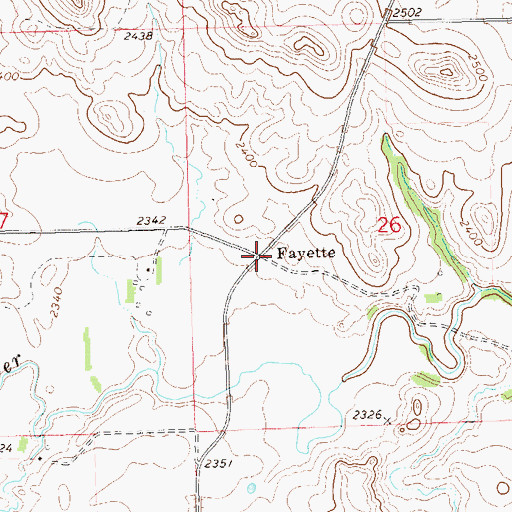 Topographic Map of Fayette, ND