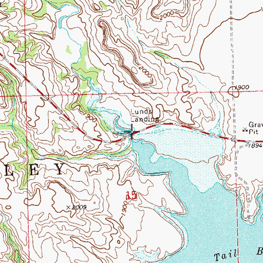 Topographic Map of Lunds Landing, ND
