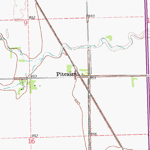 Topographic Map of Pitcairn, ND