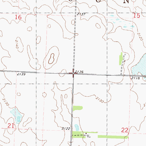 Topographic Map of Township of Mountrail, ND