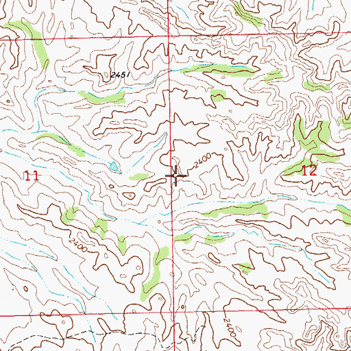 Topographic Map of Little Missouri National Grassland, ND