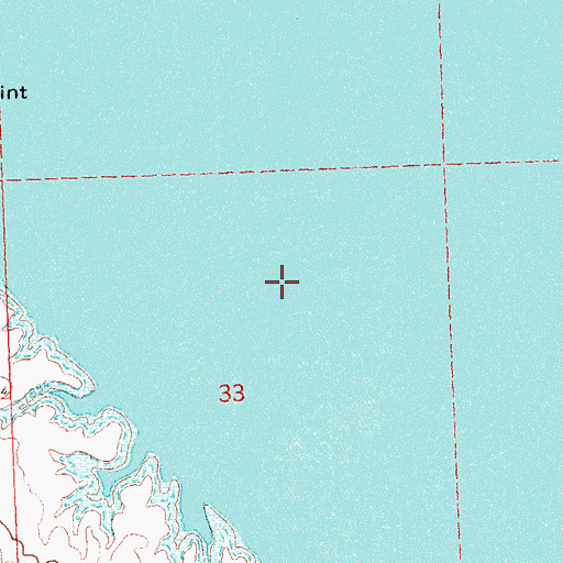Topographic Map of Lake Sakakawea, ND