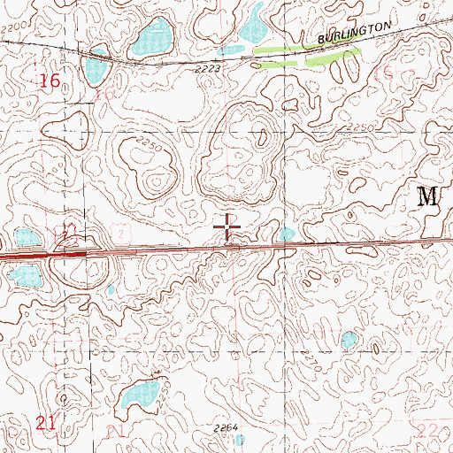 Topographic Map of Township of McGahan, ND