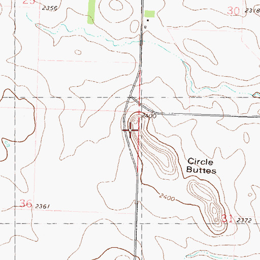 Topographic Map of Community Cemetery, ND