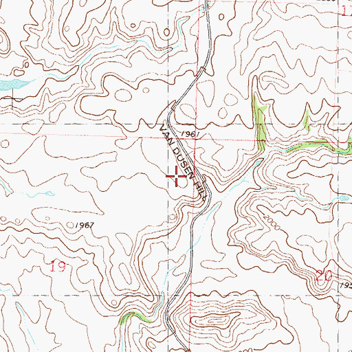 Topographic Map of Van Duesen Hill, ND