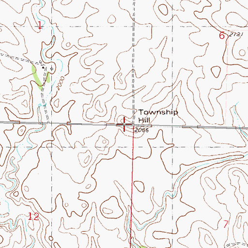 Topographic Map of Township Hill, ND