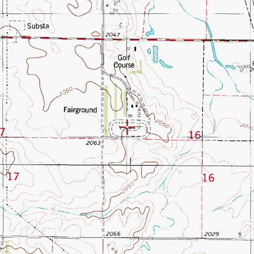 Topographic Map of Wishek Fairground, ND
