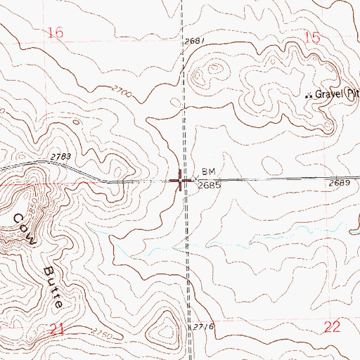 Topographic Map of Township of Lightning Creek, ND