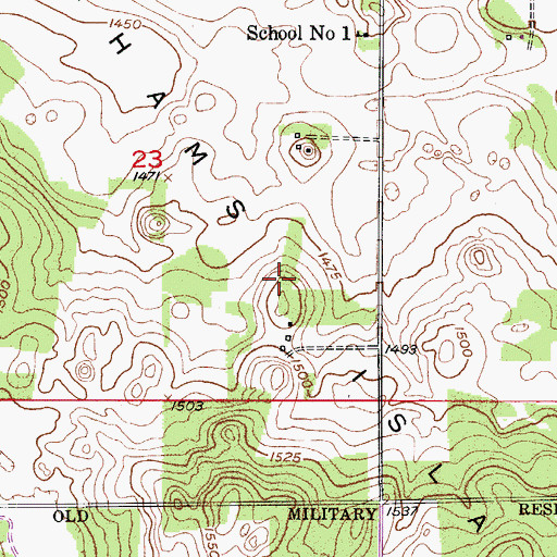 Topographic Map of Grahams Island, ND