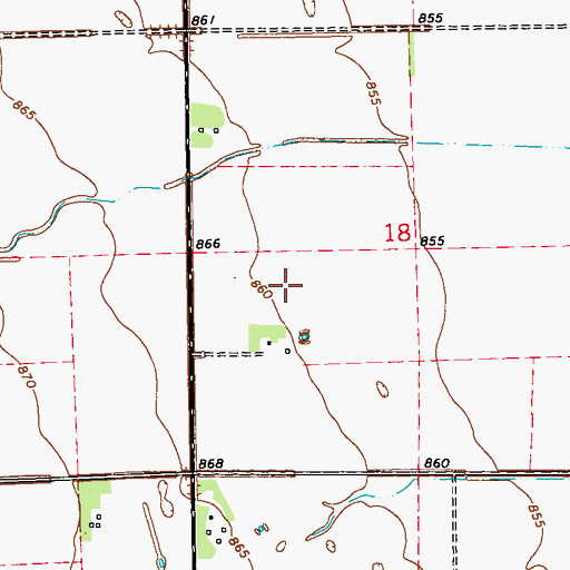 Topographic Map of Pembina County, ND