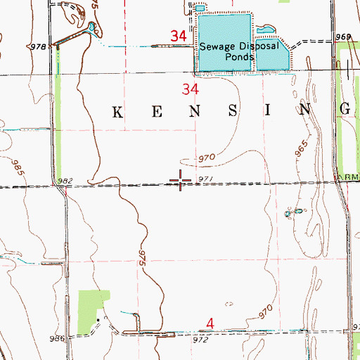 Topographic Map of Walsh County, ND