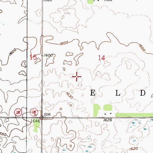 Topographic Map of Benson County, ND