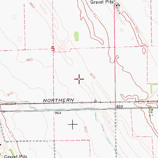 Topographic Map of Grand Forks County, ND