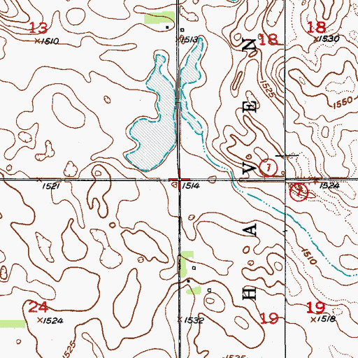 Topographic Map of Foster County, ND