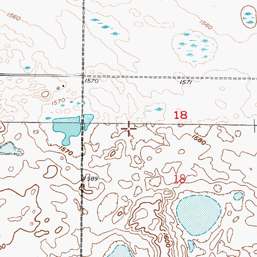Topographic Map of Pierce County, ND