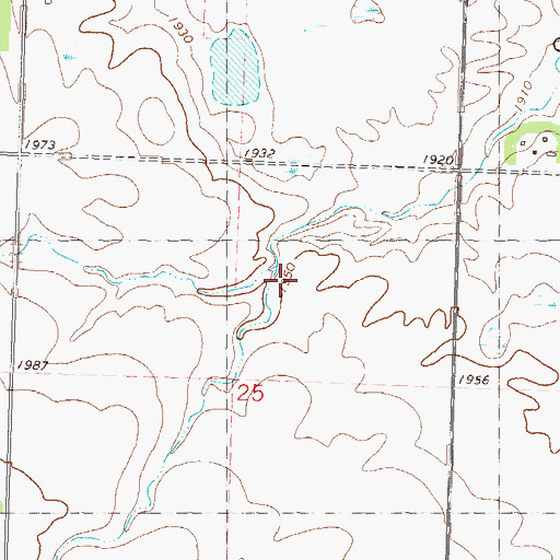 Topographic Map of Ward County, ND