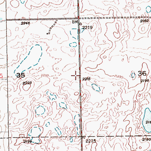 Topographic Map of Divide County, ND