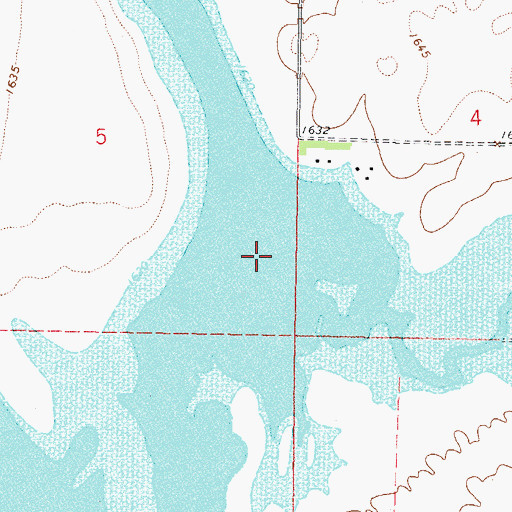 Topographic Map of Cattail Bay, ND