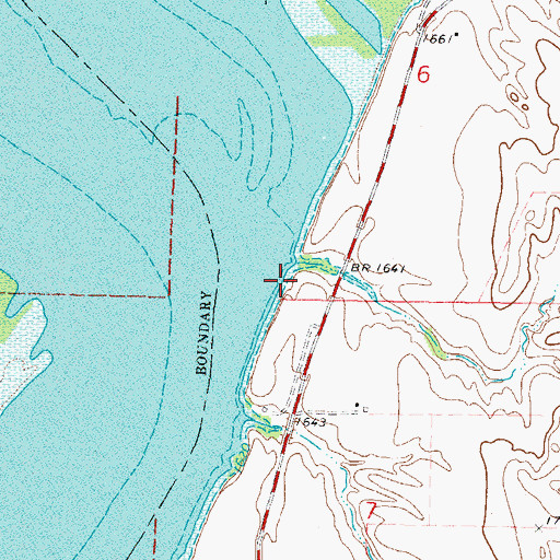 Topographic Map of Hazelton Recreation Area, ND