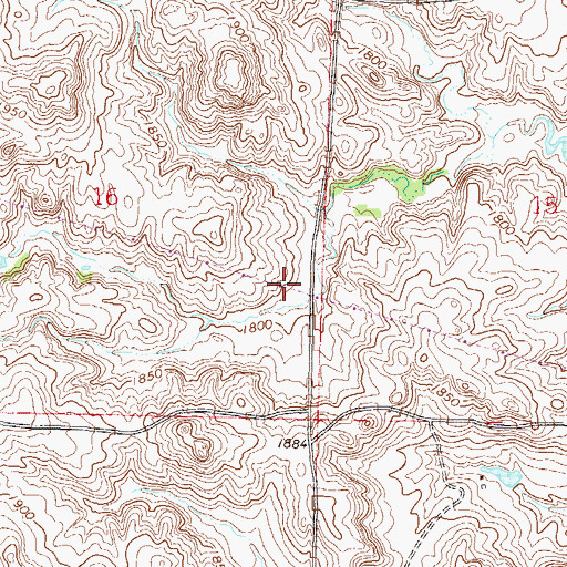 Topographic Map of Butte School Number 2 (historical), ND