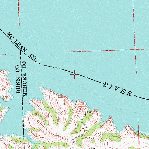 Topographic Map of Little Missouri Bend (historical), ND