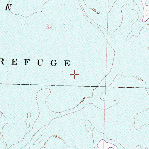 Topographic Map of Sacred Heart Mission (historical), ND
