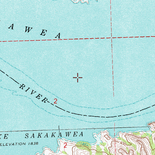 Topographic Map of Fort Maneury (historical), ND