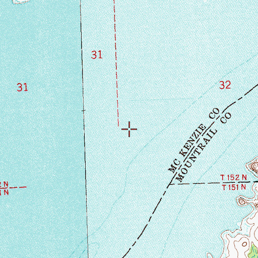 Topographic Map of Knifer Towhead (historical), ND