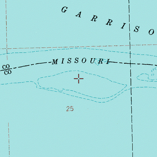 Topographic Map of Little Bear Island (historical), ND