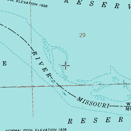 Topographic Map of Grinnells Landing (historical), ND