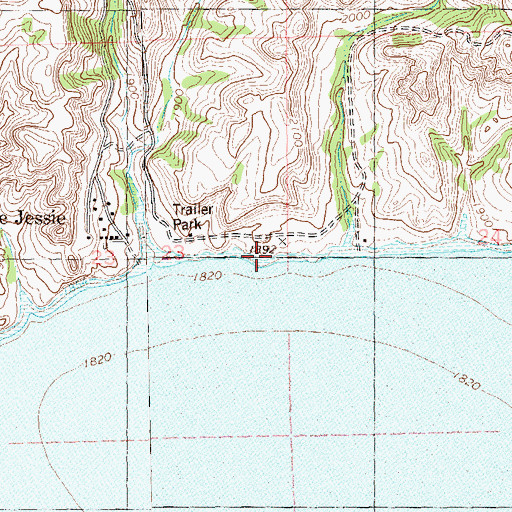 Topographic Map of Sliding Bluff (historical), ND