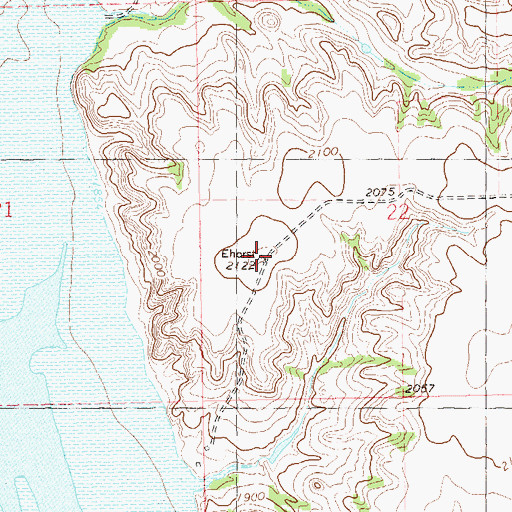 Topographic Map of Plum Pudding Butte (historical), ND