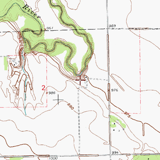 Topographic Map of Watson (historical), ND