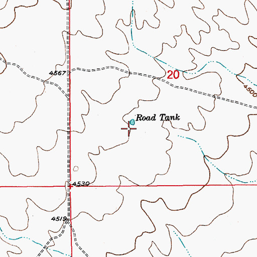 Topographic Map of Road Tank, AZ