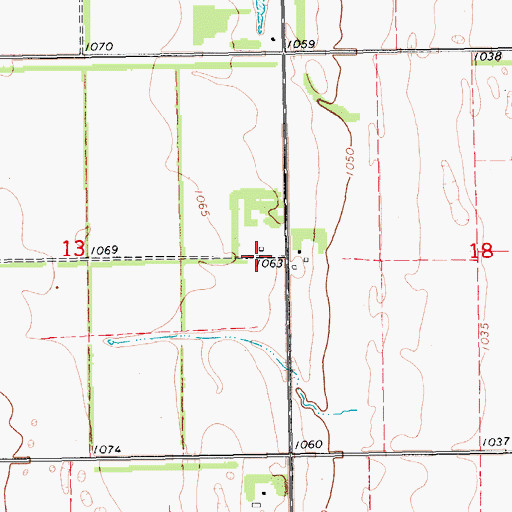 Topographic Map of Eldrid (historical), ND