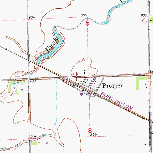 Topographic Map of Raymond Town Hall, ND